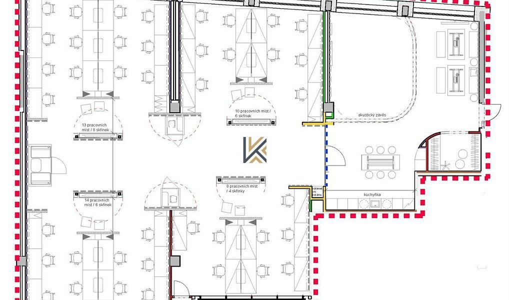 Pronájem kanceláře 345 m², Praha – náhled fotky 3