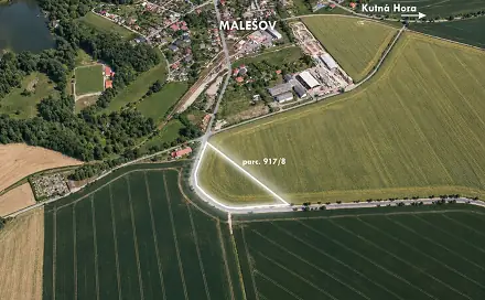 Prodej pole 12 914 m², Malešov, okres Kutná Hora