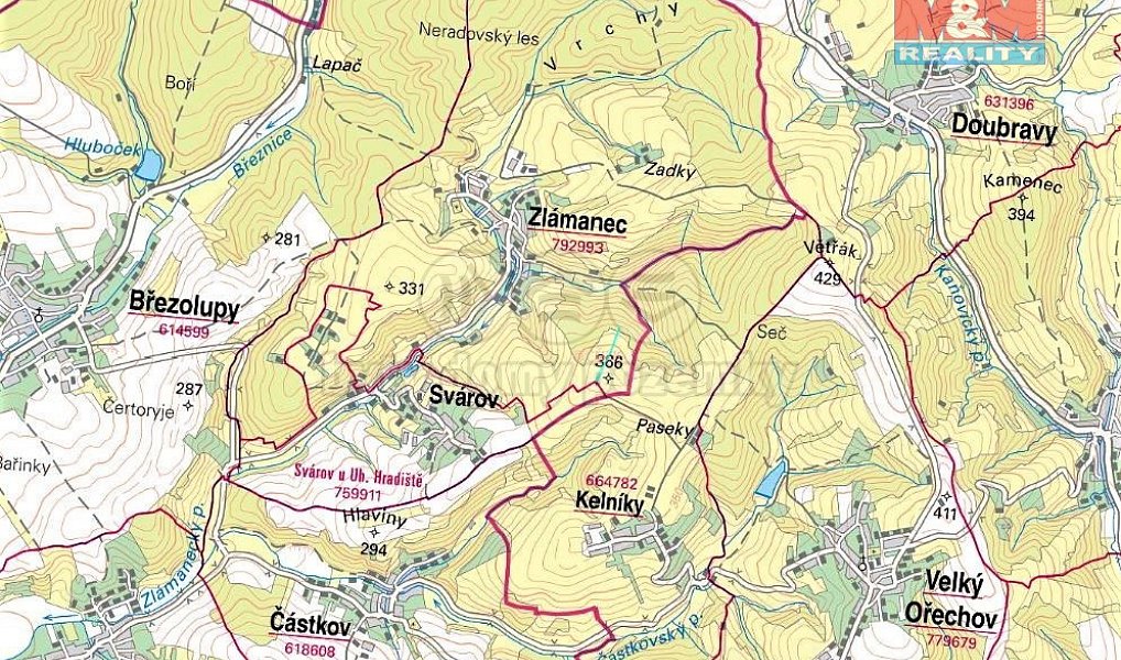 Prodej louky 4 450 m², Zlámanec – náhled fotky 2