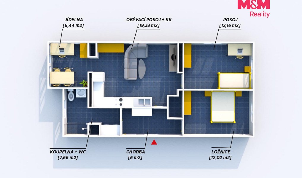Prodej bytu 4+kk 64 m², Lochovice – náhled fotky 4