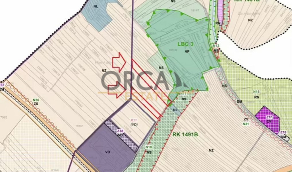 Prodej pole 18 217 m², Hrušovany u Brna – náhled fotky 2