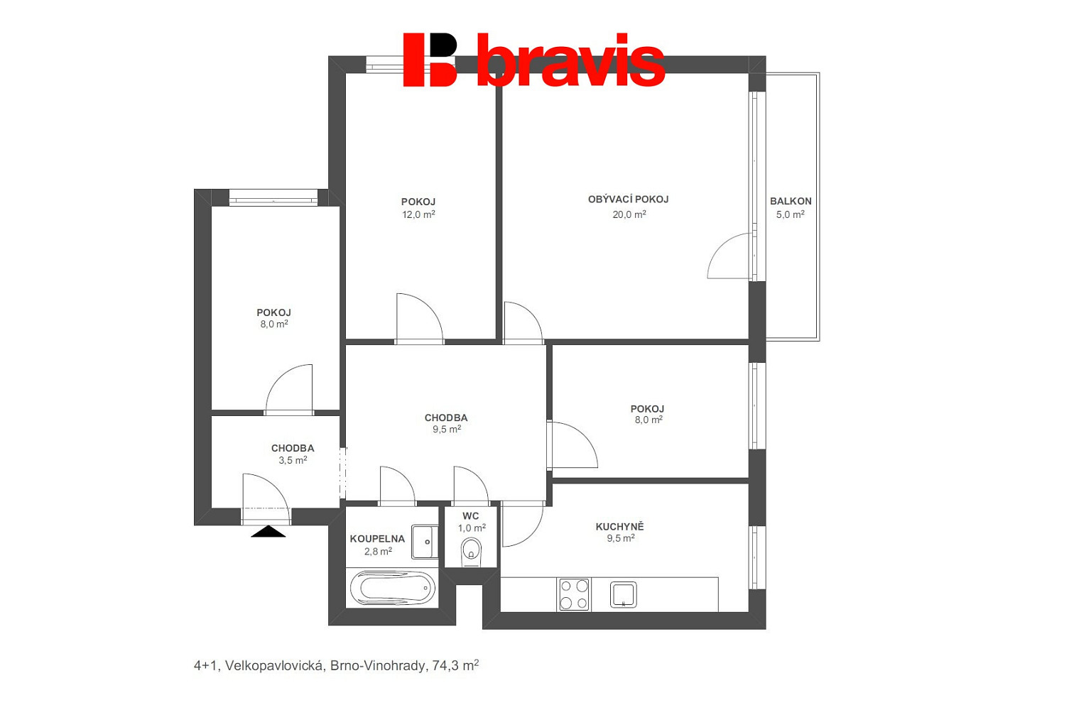 Prodej bytu 4+1 74 m² – fotografie 5