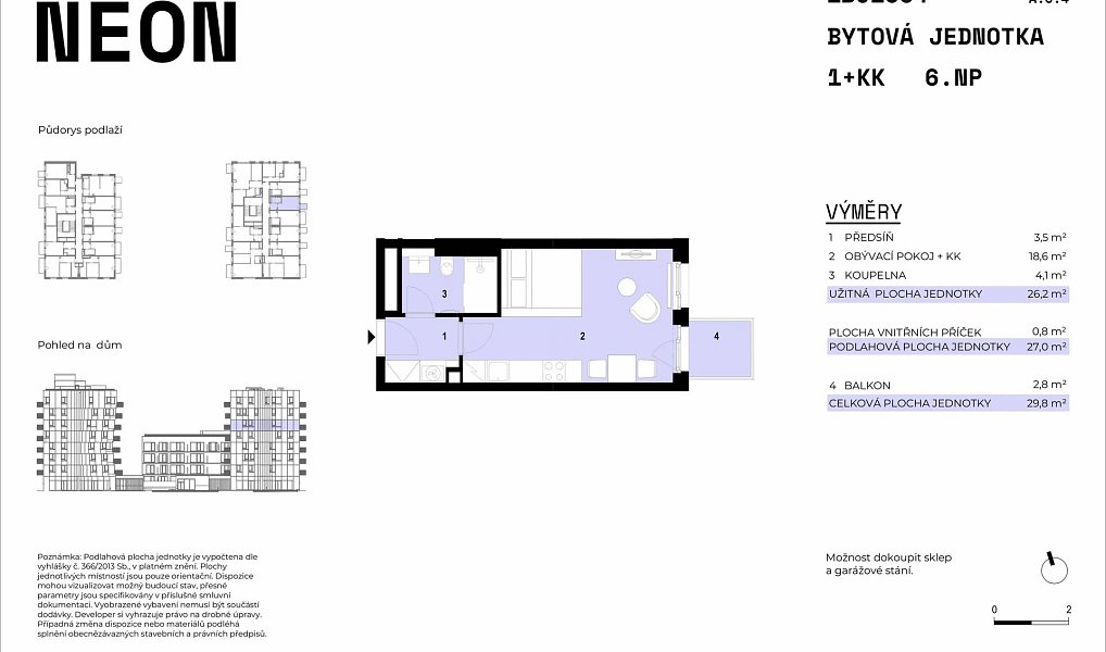 Prodej bytu 1+kk 26 m², Brno – náhled fotky 2