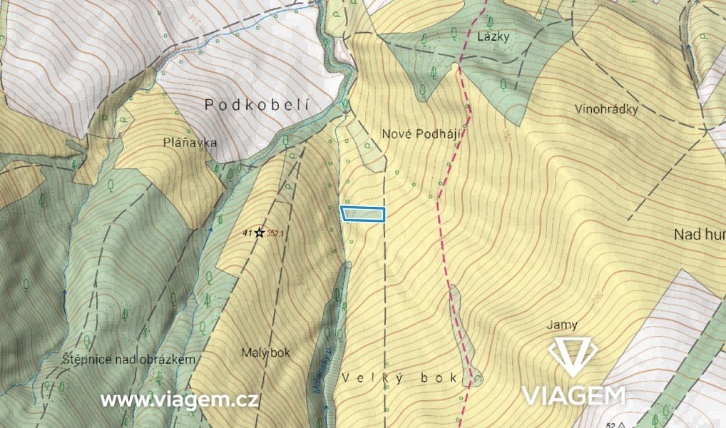 Prodej pole 1 421 m², Hrubá Vrbka – náhled fotky 3
