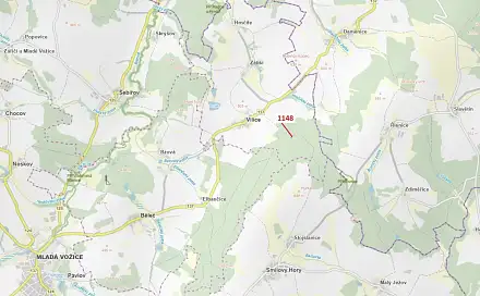Dražba lesa 1 105 m², Vilice