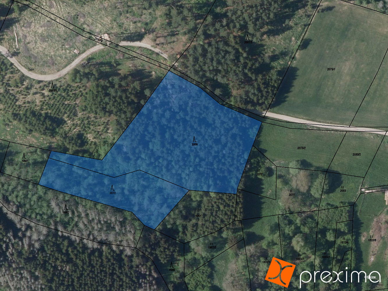 Prodej lesa 3 980 m²