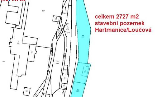 Prodej stavebního pozemku 2 727 m², Hartmanice - Světlá, okres Klatovy