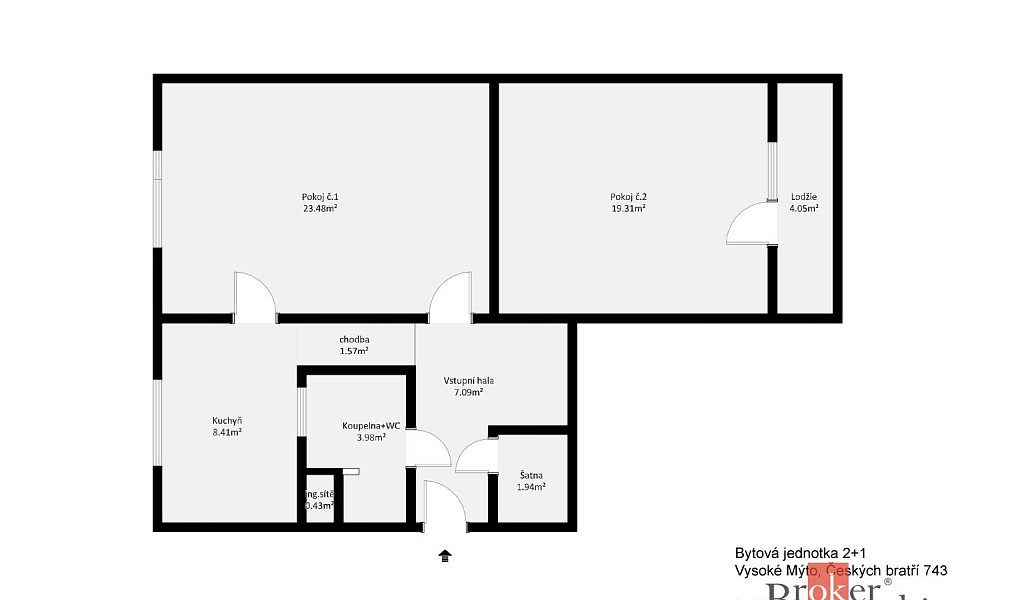 Prodej bytu 2+1 68 m², Vysoké Mýto – náhled fotky 17