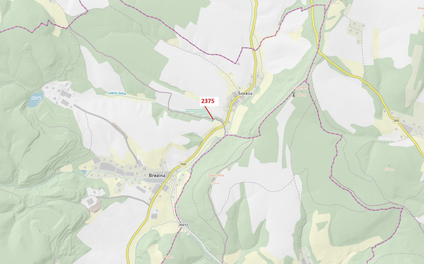 Dražba lesa 303 m²
