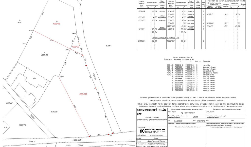 Prodej stavebního pozemku 1 277 m², Albrechtice nad Vltavou – náhled fotky 11