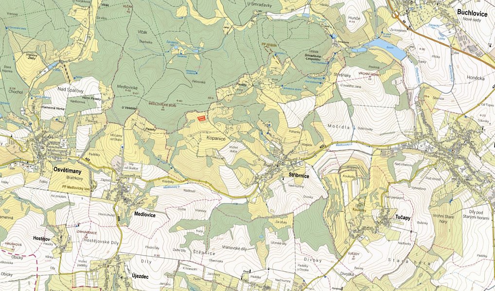 Prodej pole 7 400 m², Stříbrnice – náhled fotky 2