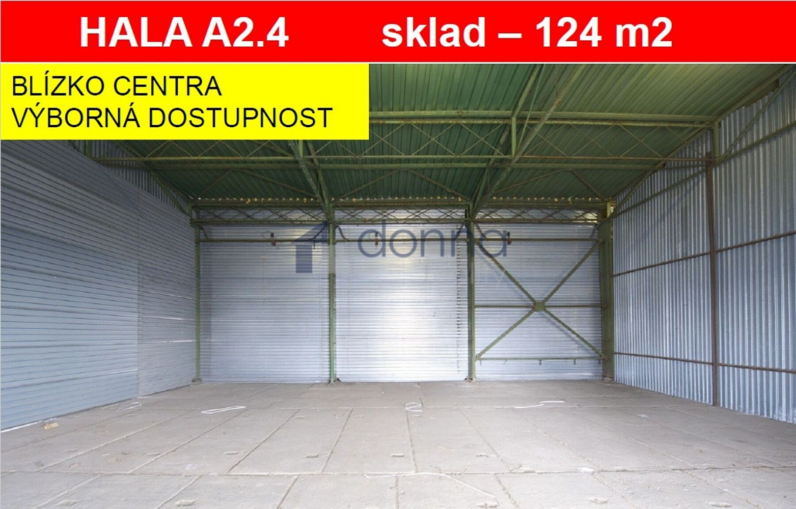 Pronájem skladovacích prostor 124 m²