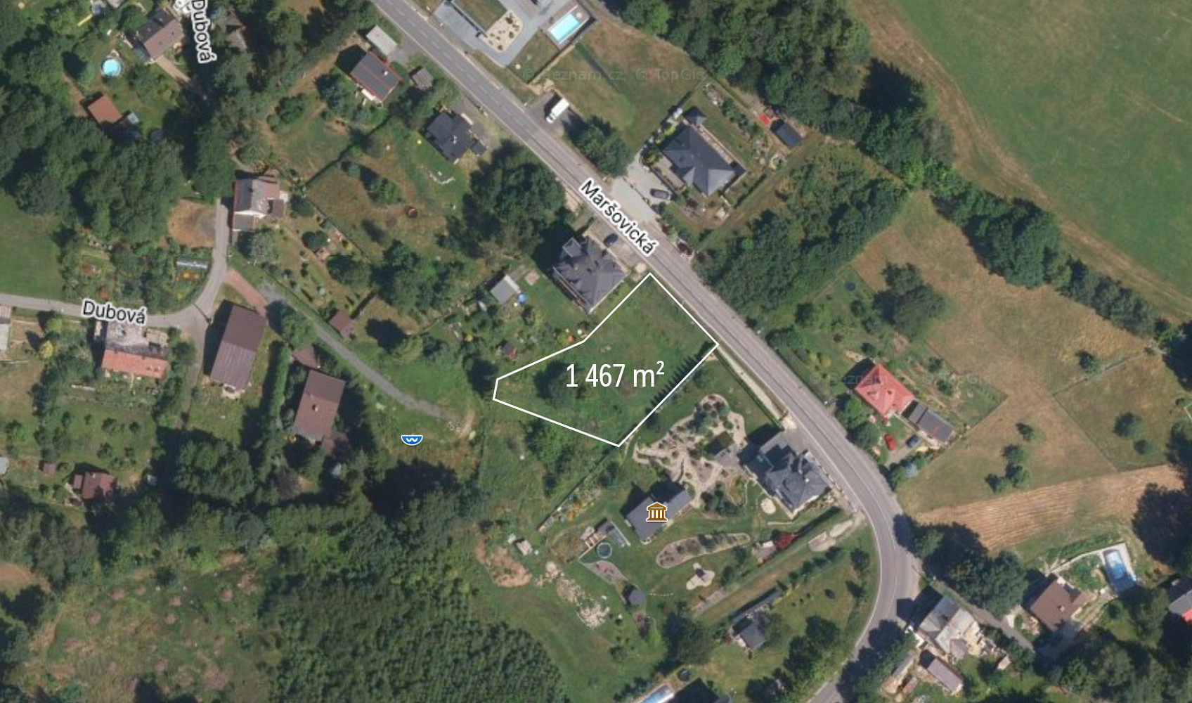 Prodej stavebního pozemku 1 467 m²