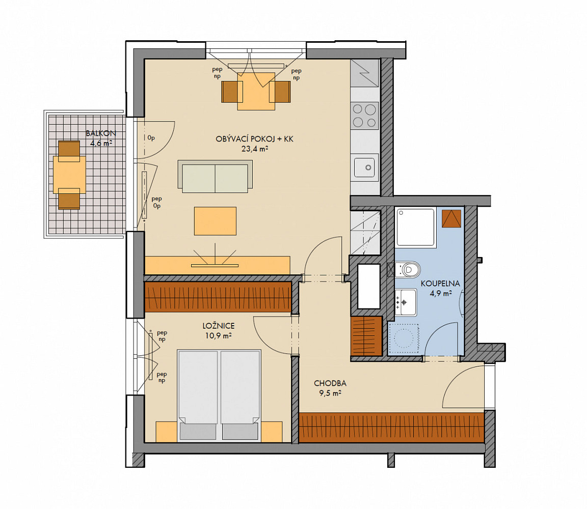 Prodej bytu 2+kk 52 m² — photo 3