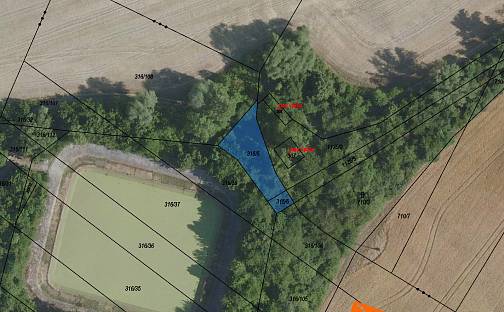 Prodej pole 227 m², Tuhaň, okres Mělník