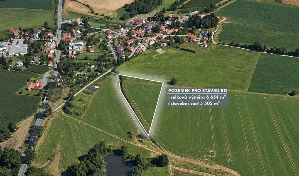 Prodej stavebního pozemku 6 654 m², Pelhřimov – náhled fotky 2