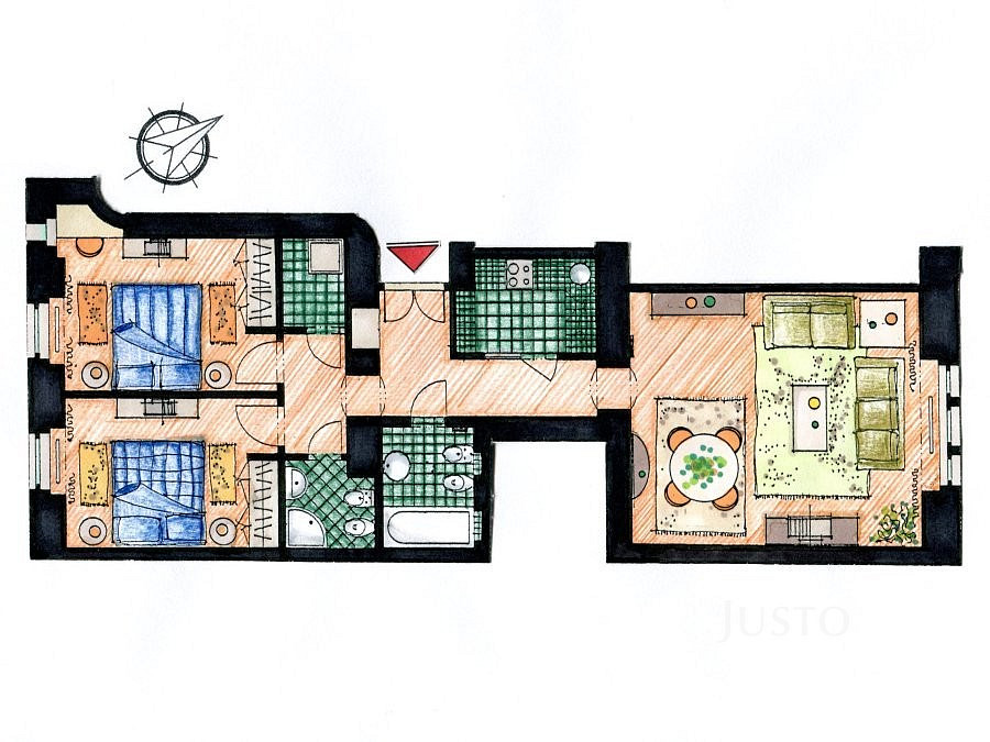 Pronájem bytu 3+1 80 m² – fotografie 2