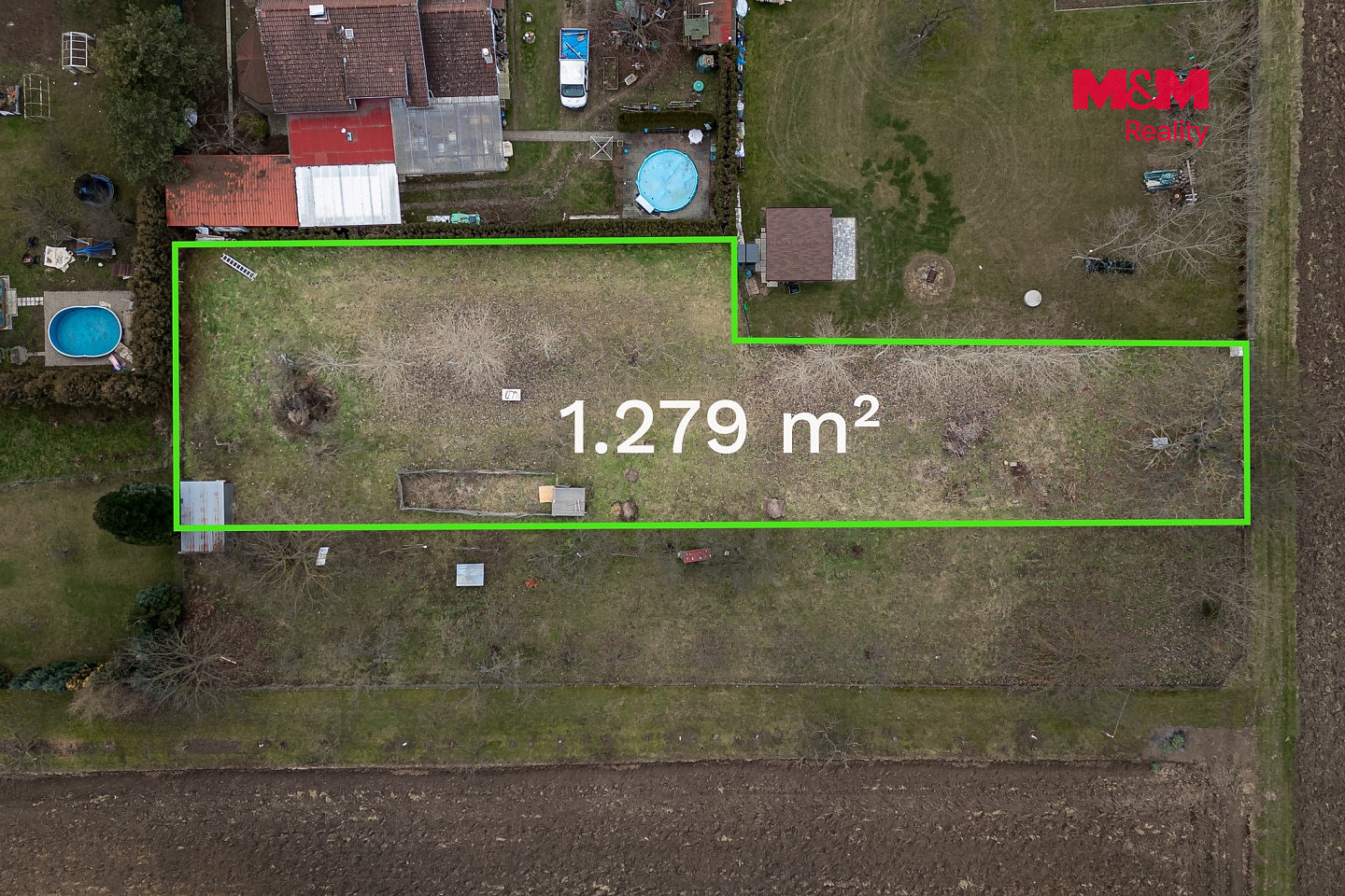 Prodej stavebního pozemku 1 279 m² – fotografie 3