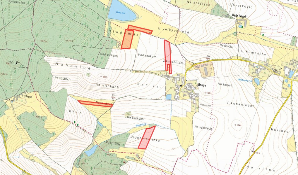 Prodej pole 61 363 m², Bernartice – náhled fotky 3