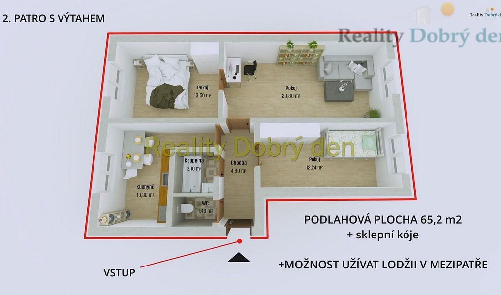 Prodej bytu 3+1 65 m², Opava – náhled fotky 2