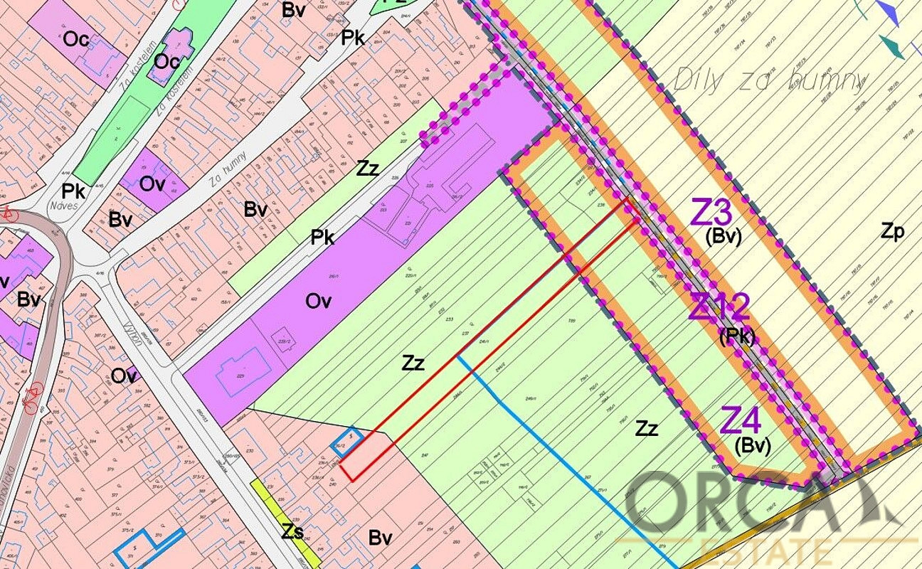 Prodej podílu 2.773 m² na pozemku v k. ú. Přísnotice – pohled 3