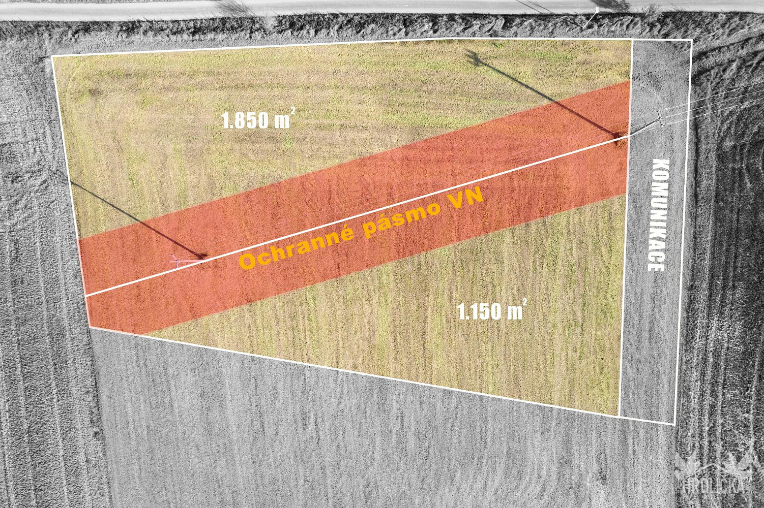 Prodej stavebního pozemku 1 150 m² – fotografie 3