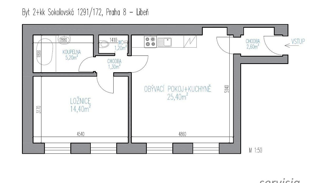 Prodej bytu 2+kk 57 m², Praha – náhled fotky 3