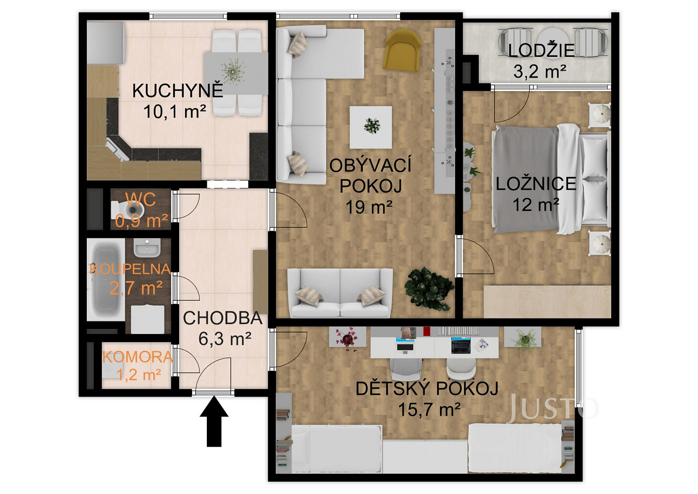 Prodej bytu 3+1 68 m² – fotografie 2