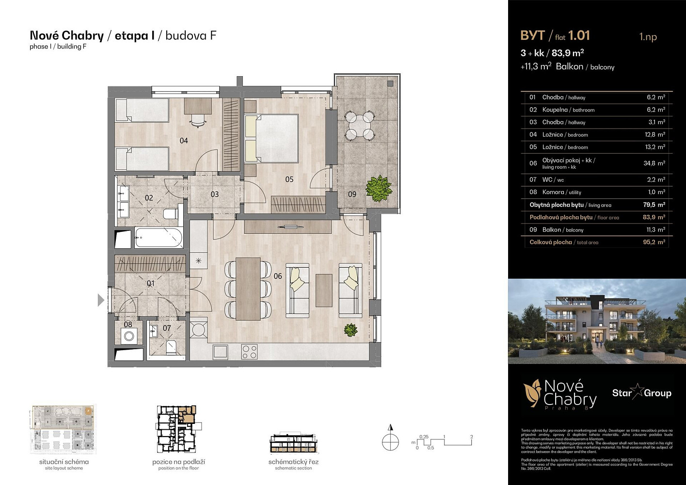 Prodej bytu 3+kk 83 m² – fotografie 3