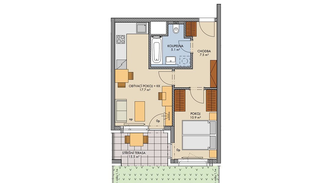 Prodej bytu 2+kk 43 m², Praha – náhled fotky 2