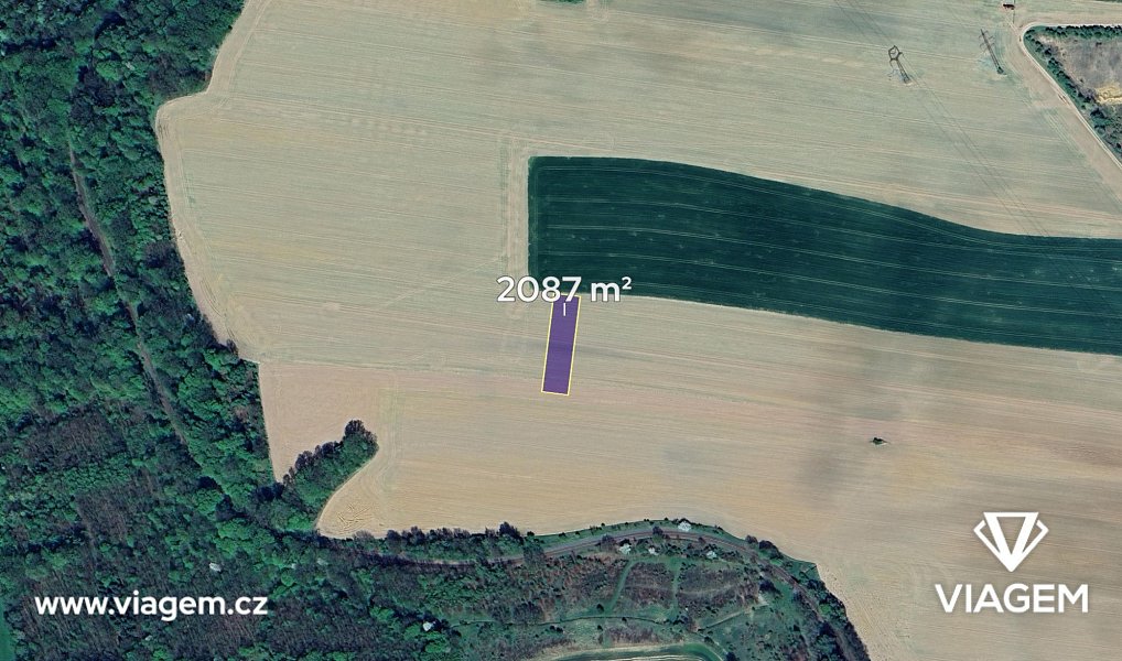 Prodej pole 1 043 m², Kunín – náhled fotky 2