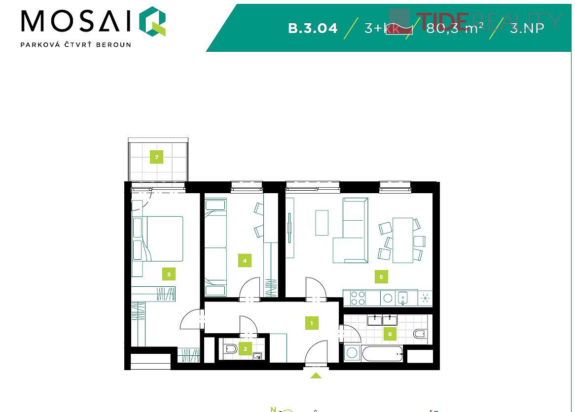 Prodej bytu 3+kk 80 m² – fotografie 4