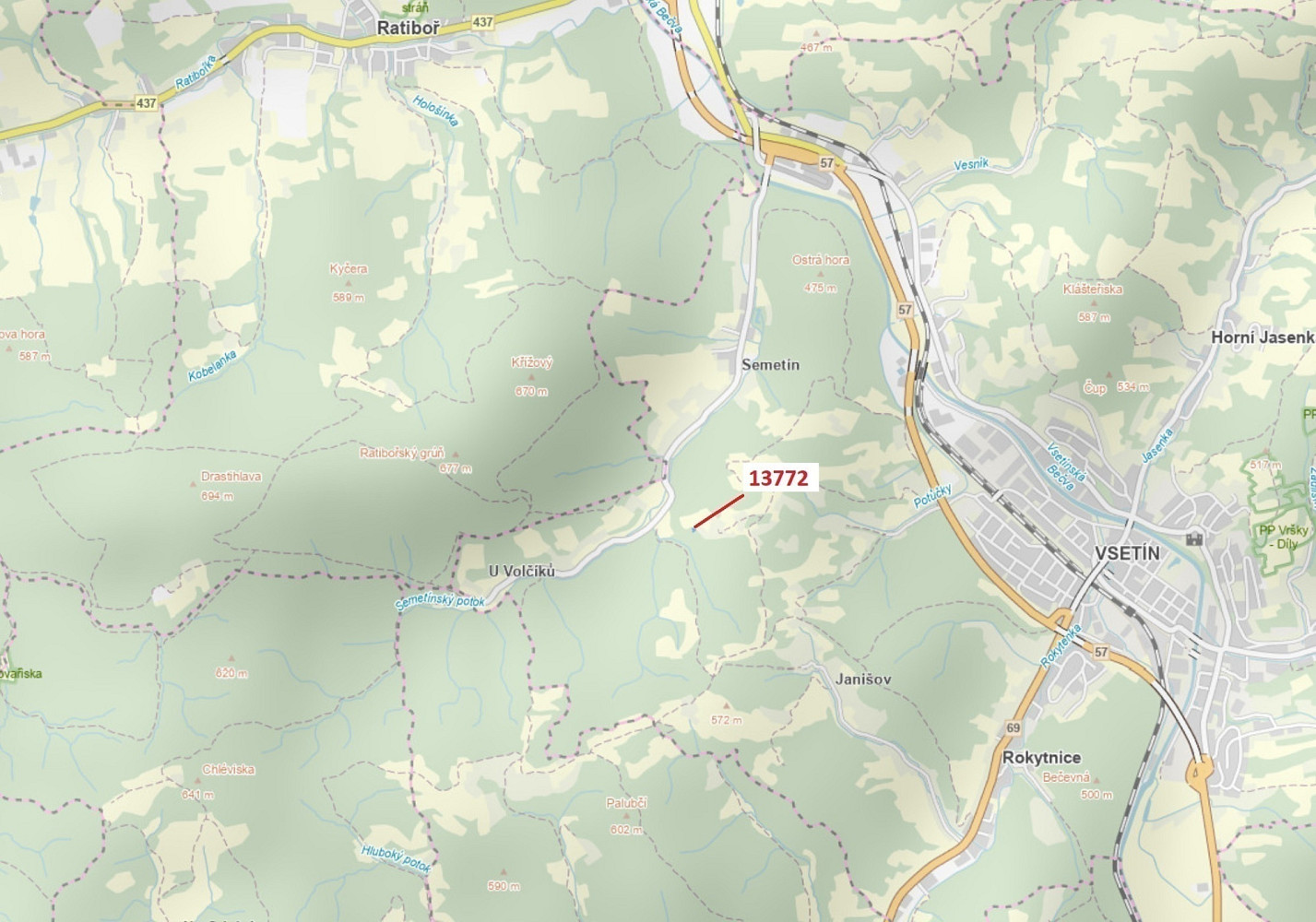 Dražba louky 404 m²