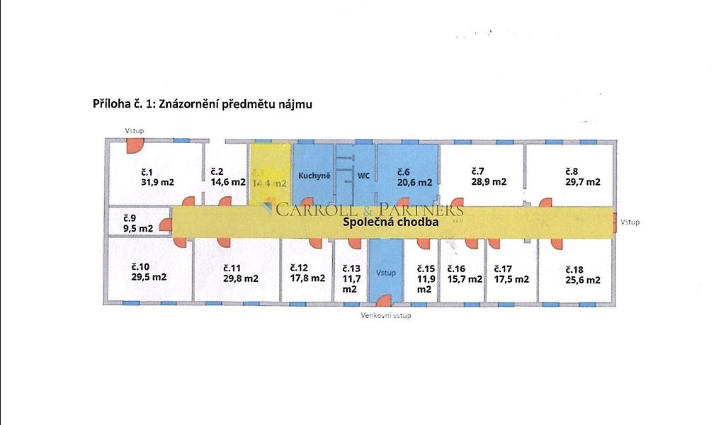 Pronájem kanceláře 14 m², Ostrava – náhled fotky 3