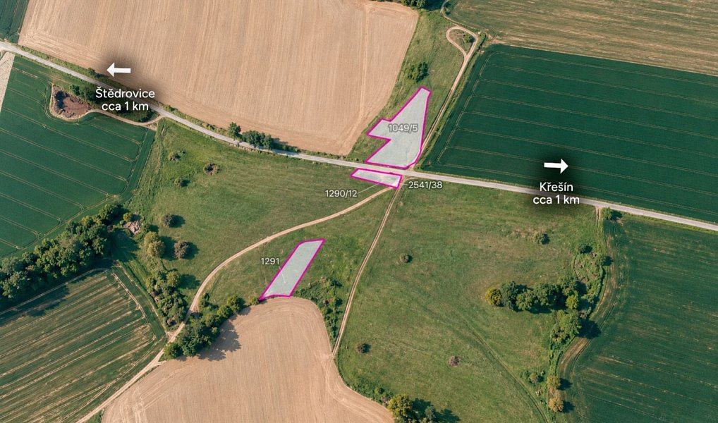 Prodej louky, 3606 m², Pelhřimov, Křešín