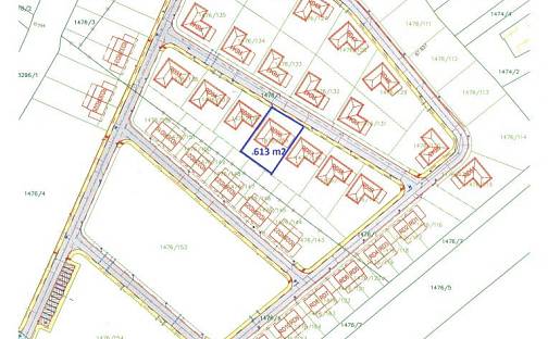 Prodej stavebního pozemku 613 m², Kroměříž