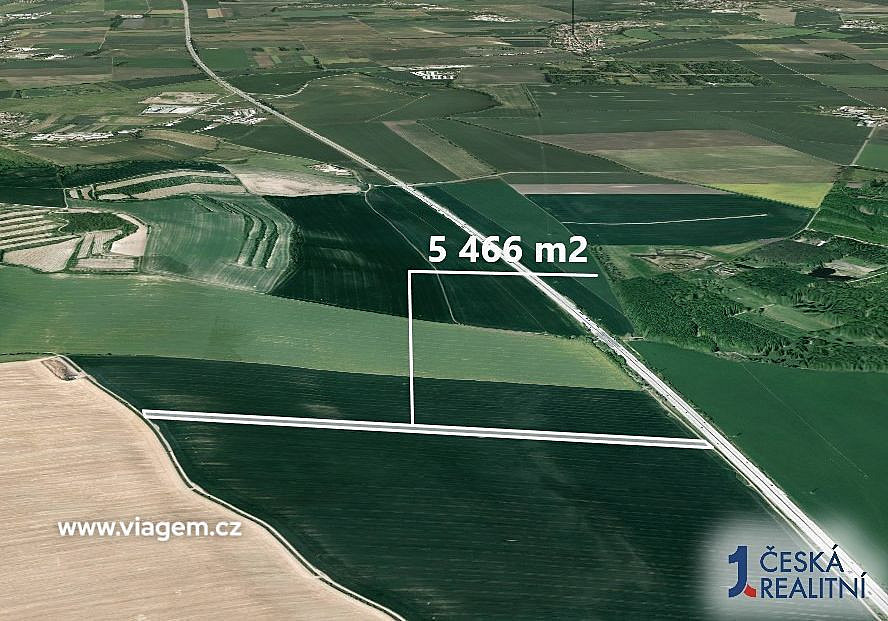 Prodej pole 1 366 m² – pohled 2