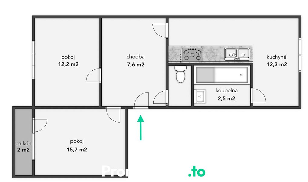 Pronájem bytu 2+1 51 m², Znojmo – náhled fotky 19