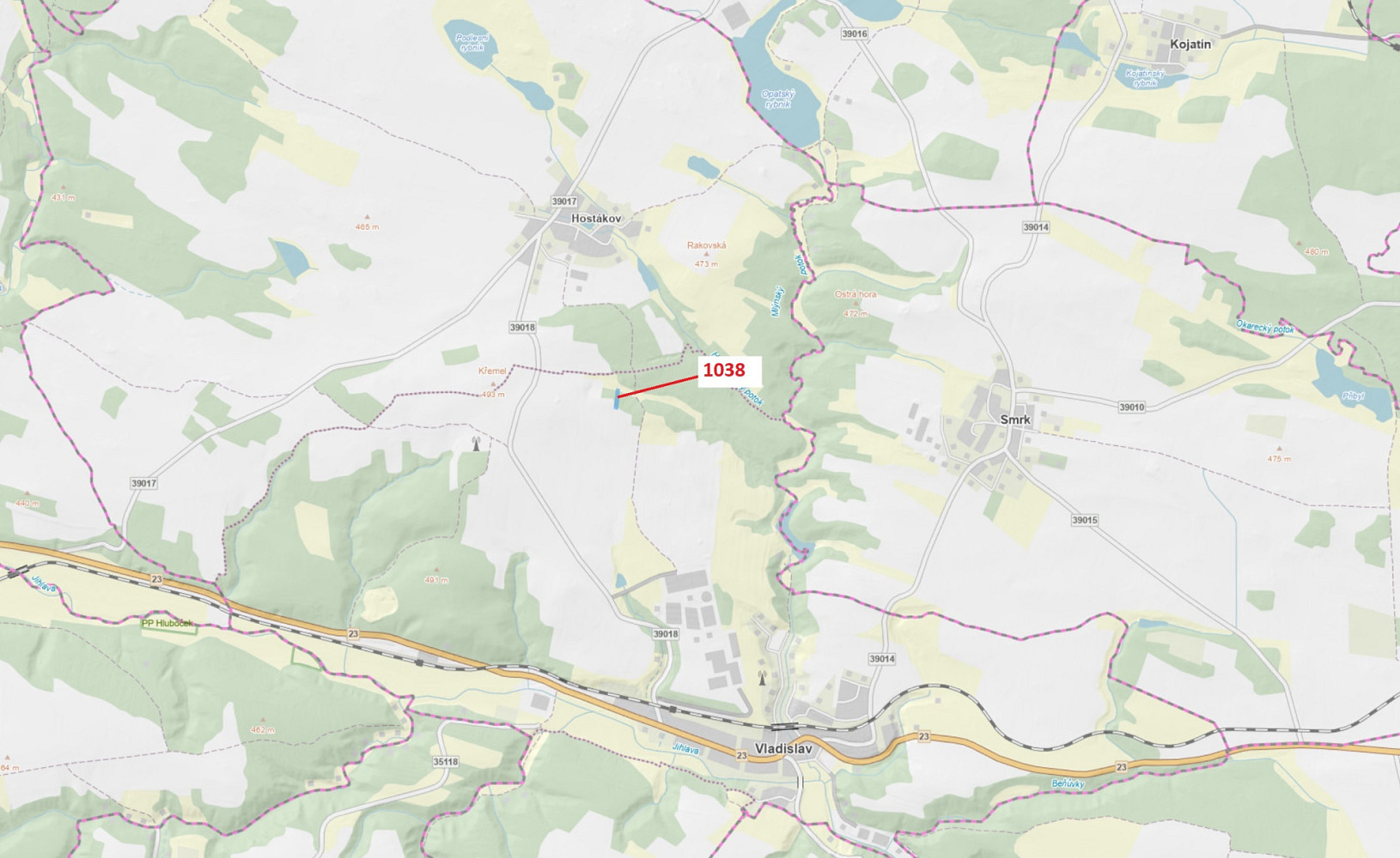 Dražba lesa 1 583 m²