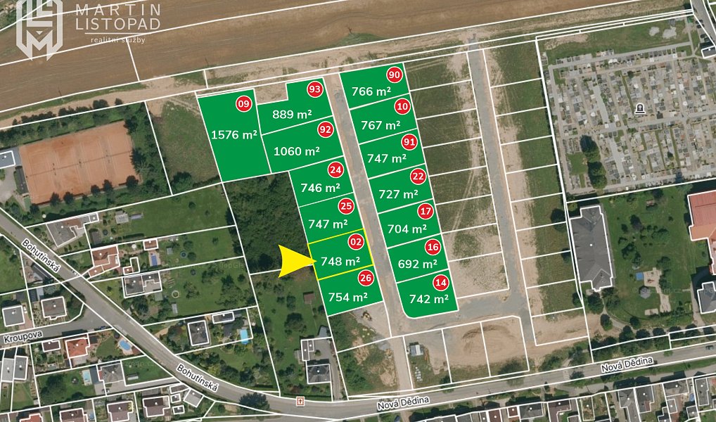 Prodej stavebního pozemku 748 m², Bludov – náhled fotky 2