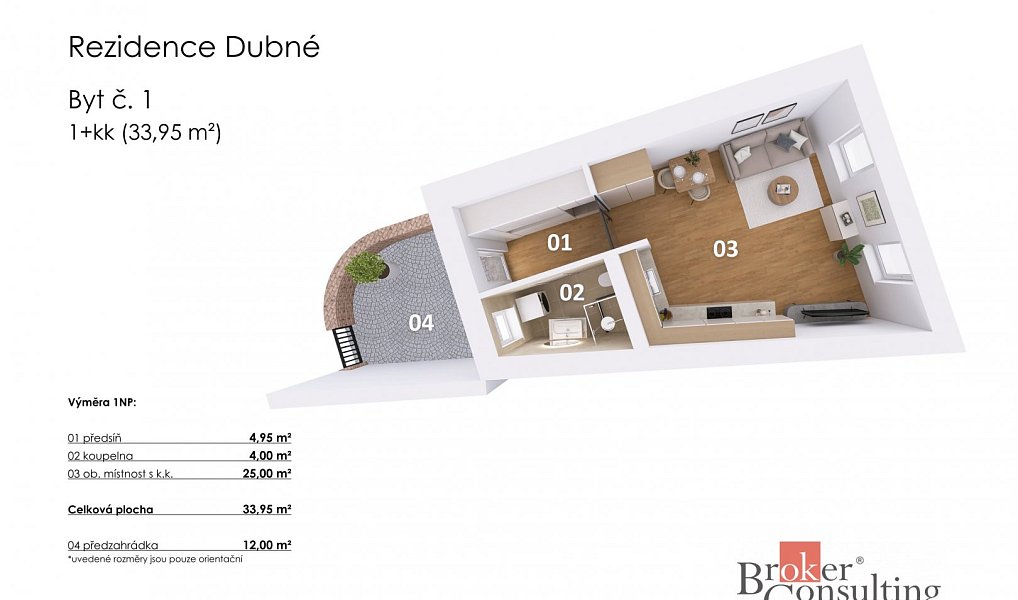 Prodej bytu 1+kk 34 m², Dubné – náhled fotky 3