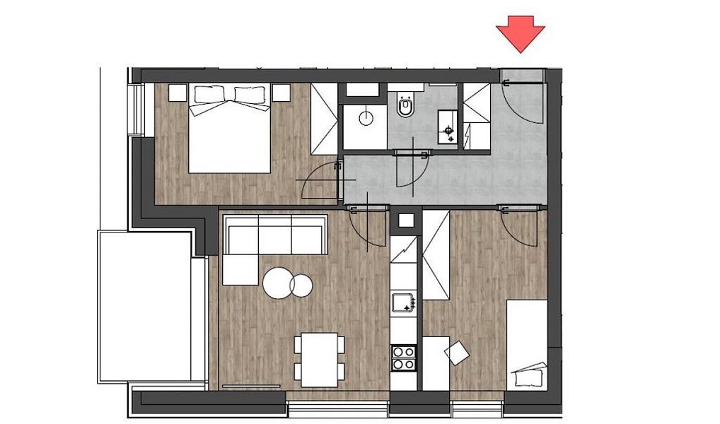Prodej bytu 3+kk 52 m², Čachrov – náhled fotky 17