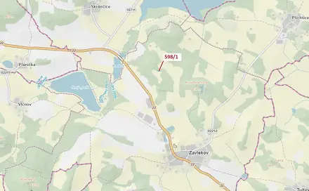 Dražba louky 272 m², Zavlekov