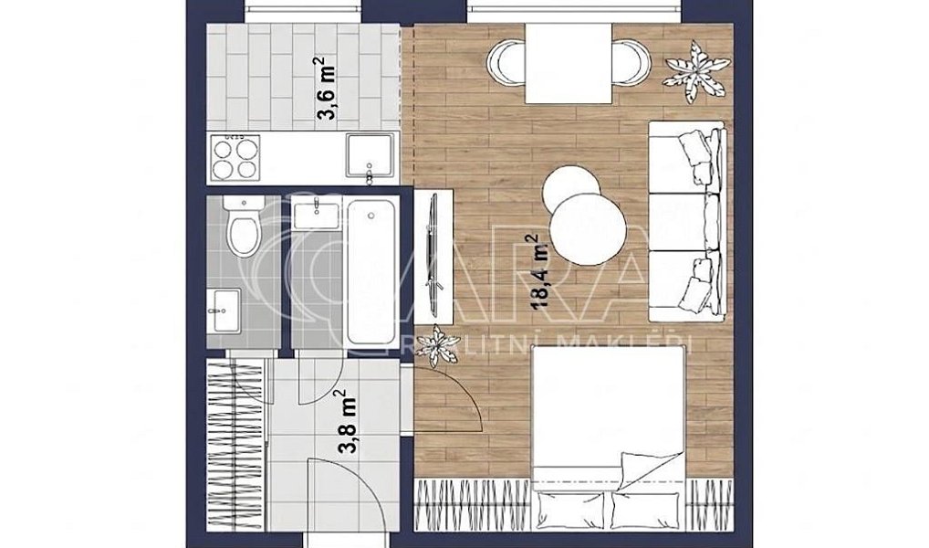 Prodej bytu 1+kk 31 m², Praha – náhled fotky 5