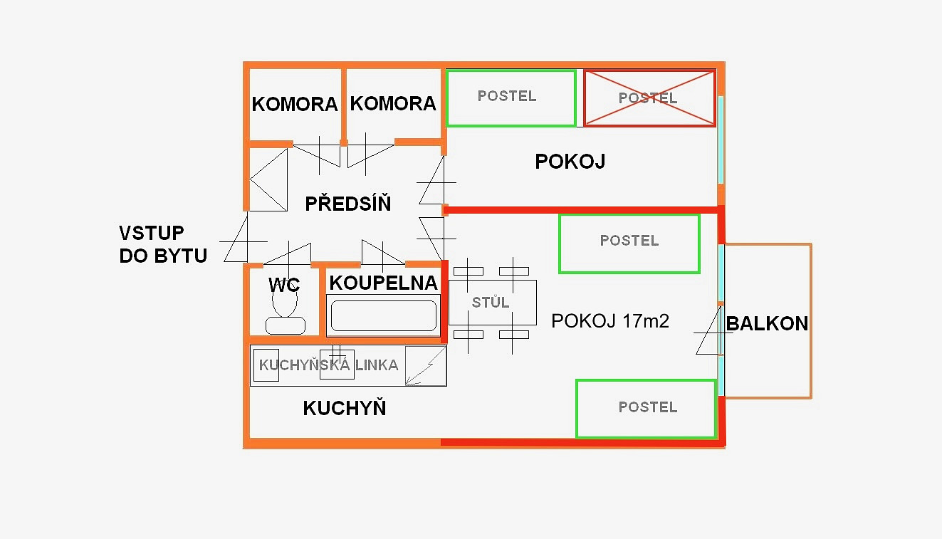 Pronájem pokoje 17 m² — photo 3