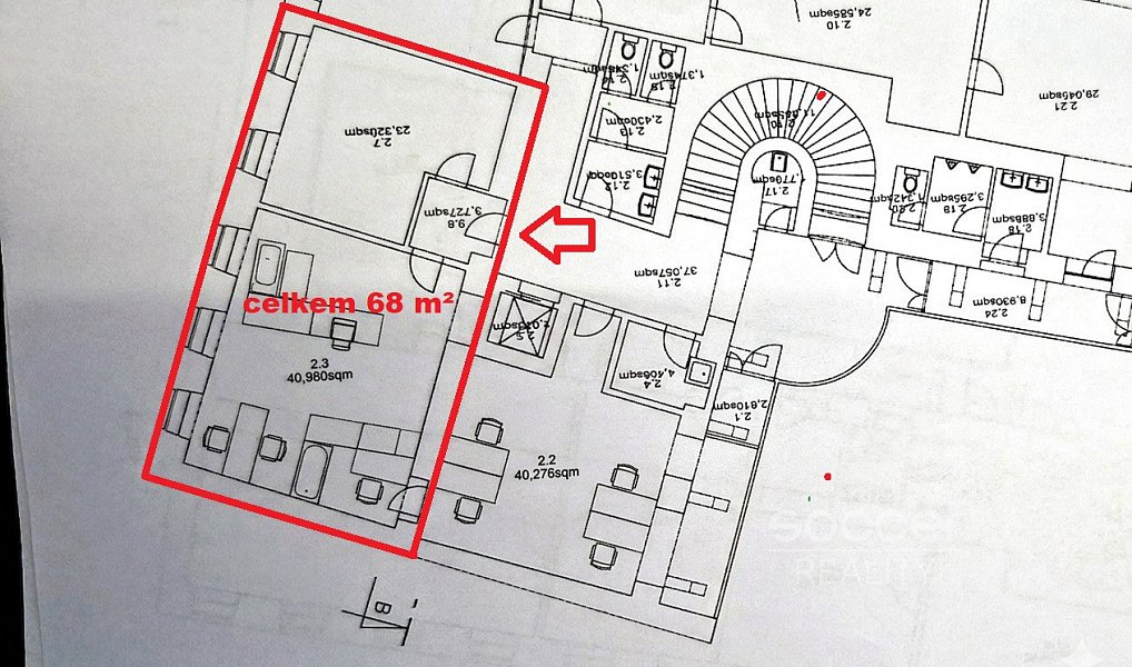 Pronájem kanceláře 68 m², Praha – náhled fotky 3