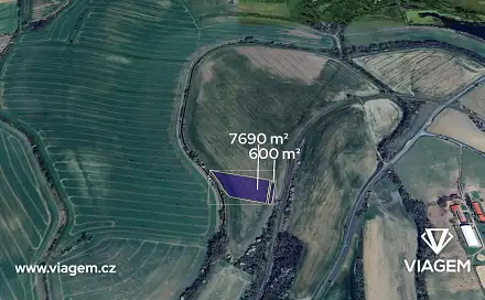 Prodej pole 1 381 m², Zdounky, okres Kroměříž