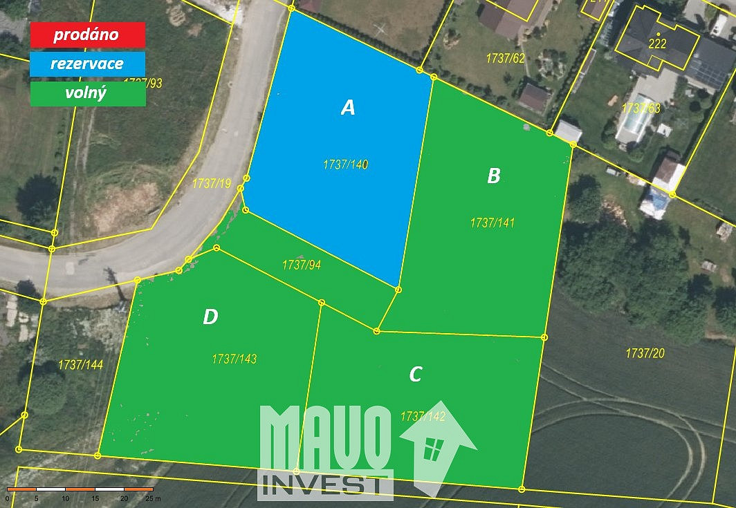Prodej stavebního pozemku 1 134 m²