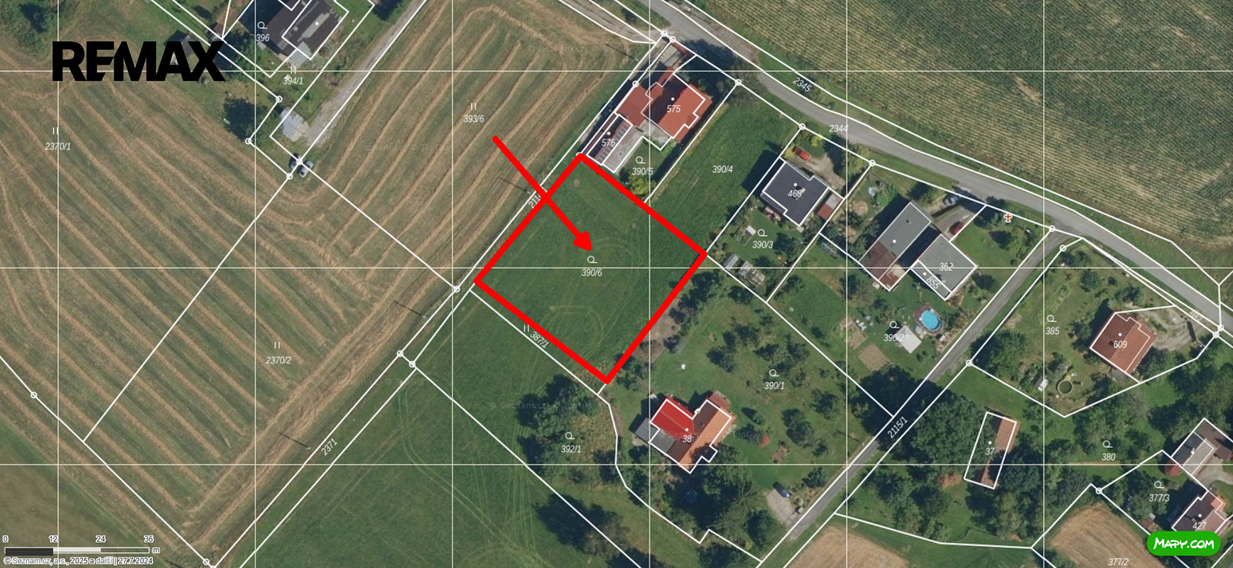 Prodej stavebního pozemku 1 676 m²