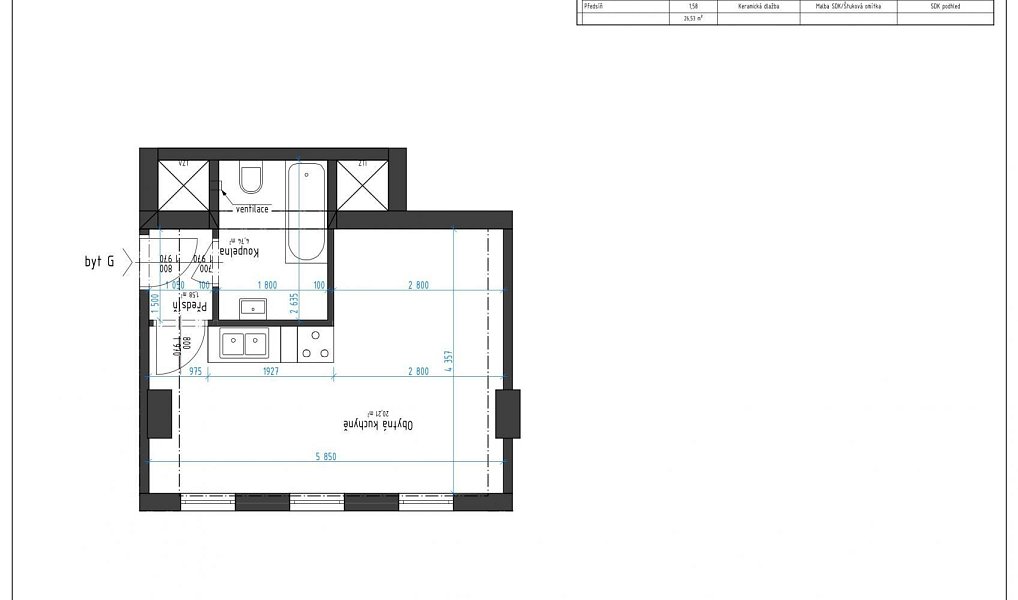 Pronájem bytu 1+kk 26 m², Chomutov – náhled fotky 7